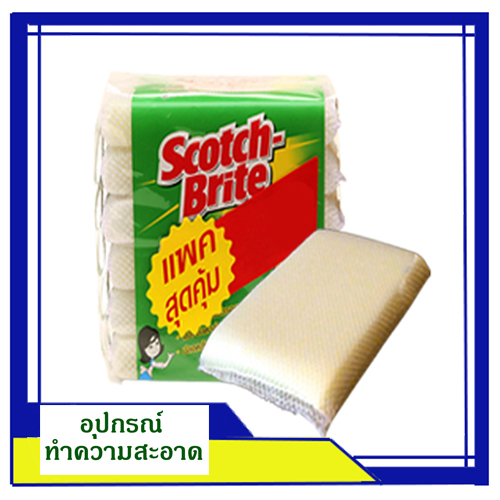 ฟองน้ำหุ้มตาข่าย/3M/แพ็คละ 6 ชิ้น