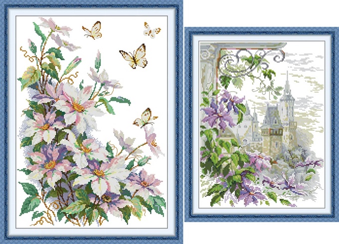 Clematis montana (ไม่พิมพ์/พิมพ์ลาย)