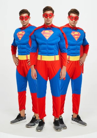 ++พร้อมส่ง++ชุดซุปเปอร์แมน Superman Man steel เหมาะกับความสูง 160-180 cm.