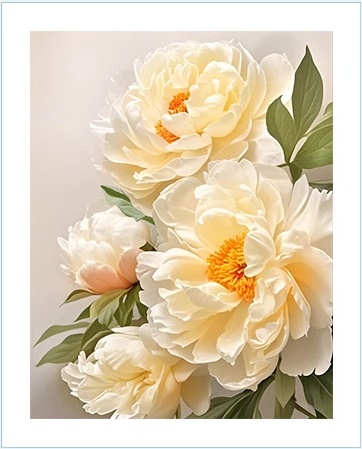 Peony flower (พิมพ์ลาย)