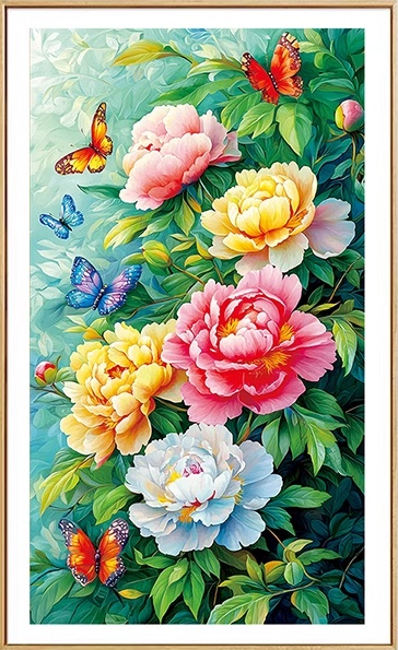 Peony blooming (พิมพ์ลาย)