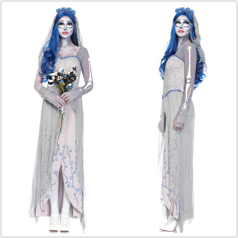 ++พร้อมส่ง++ชุดเจ้าสาวศพสวย Corpse Bride คอร์ป ไบรด์ ชุดเจ้าสาวศพสวย ชุดผี ชุดฮาโลวีน ชุดเจ้าสาวฮาโลวีน