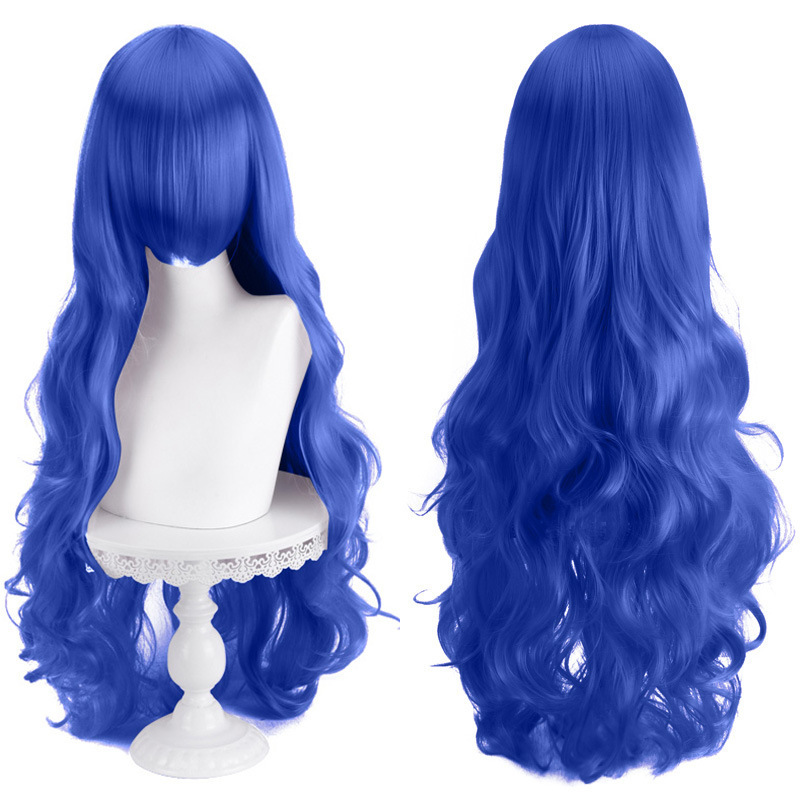 วิกสีน้ำเงิน วิกผมลอนยาว วิกเจ้าสาวศพสวย Corpse Bride wig