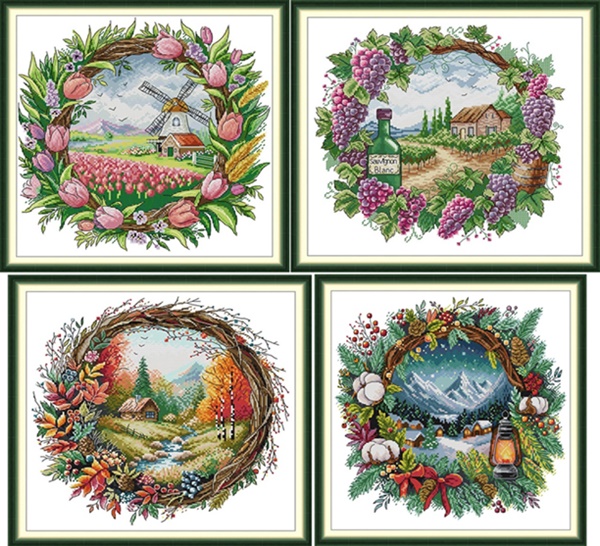 Season in a wreath (ไม่พิมพ์/พิมพ์ลาย)