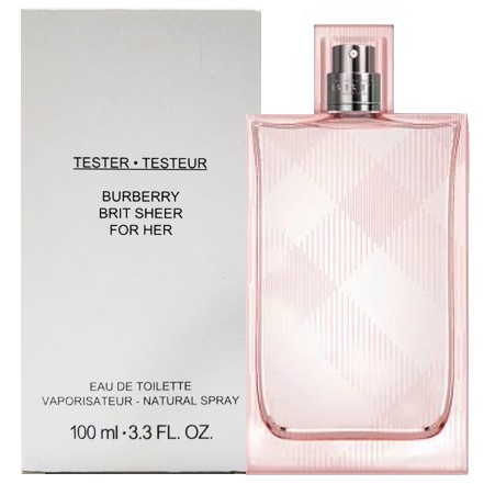 Burberry Brit Sheer Eau de Toilette 100 ml. กล่องขาว น้ำหอมกลิ่นหอมหวานแนว Fresh Fruity Floral ด้วยส่วนผสมธรรมชาติจากผลไม้และไม้หอมนานาพันธุ์ ที่มอบความเปล่งประกายสดใสบ่งบอกถึงความเป็นผู้หญิงได้ดีที่สุด