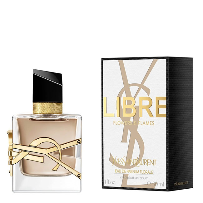 YSL Yves Saint Laurent Libre Flower & Flames Eau De Parfum 30ml. น้ำหอมผู้หญิง กลิ่นฟลอรัลมอบความรู้สึกเท่ เซ็กซี่ แต่หอมละมุนด้วยการผสมผสานกันของดอกไม้หลากชนิด