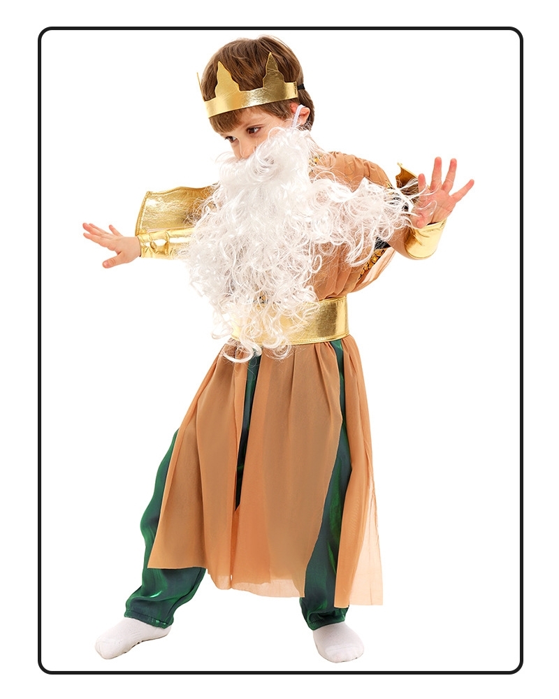 7C389 ชุดเจ้าสมุทร ชุดโพไซดอน ชุดแฟนซีเทพเจ้า ชุดใต้ทะเล ชุดธีมทะเล King Neptune Poseidon Atlantis Costumes