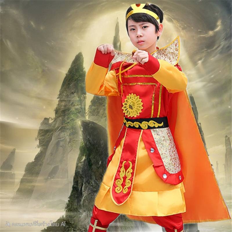 7C383 ชุดเด็ก ชุดราชาวานร ชุดเห้งเจีย ชุดหงอคง ชุดไซอิ๋ว ชุดราชา The Monkey King Costume