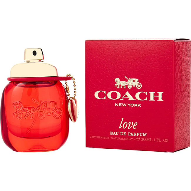 Coach New York Love Eau de Parfum Natural Spray 30 ml. น้ำหอมสำหรับผู้หญิง แนวกลิ่นฟลอรัลฟรุตตี้ เปิดตัวด้วยกลิ่นหอมสดชื่นของสตรอว์เบอร์รี่ป่า พร้อมเสริมด้วยกลิ่นเข้มข้นของกุหลาบแดงกำมะหยี่ นำไปสู่กลิ่นไม้ซีดาร์อันแสนอบอุ่น
