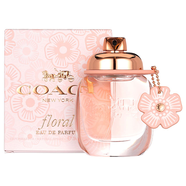 Coach New York Floral Eau de Parfum Natural Spray 30 ml. น้ำหอมสำหรับผู้หญิง แนวกลิ่น Floral Fruity หอมหวานอมเปรี้ยว สดใส ร่างเริง น่ารัก น่าทะนุถนอม แฝงไปด้วความมั่นใจ ในแบบฉบับของหญิงสาวยุคใหม่ที่ทันสมัยได้รับแรงบันดาลใจจากชากุห