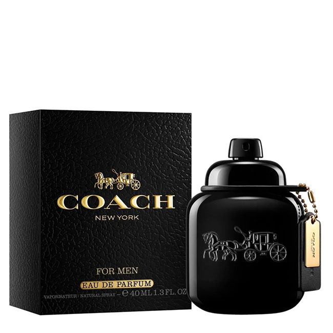 Coach New York For Men Eau de Parfum Natural Spray 40 ml. น้ำหอมสำหรับผู้ชาย มอบกลิ่นหอมสดชื่นในทุกครั้งที่ใช้ เพิ่มเสน่ห์ให้คุณดูน่าลุ่มหลง เหมาะสำหรับวันสบายๆ ที่ต้องการความมั่นใจ กลิ่นหอมสดชื่นซาบซ่าของ Cardamom และส่วนผสมของ Vetiver มอบกลิ่นที่สดชื่น 