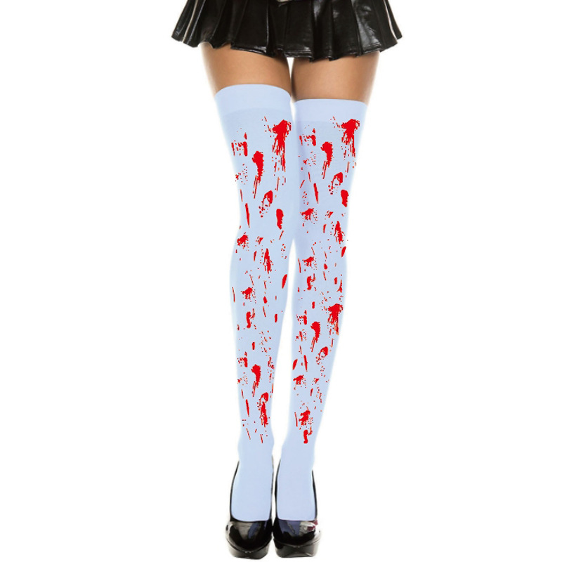 ++พร้อมส่ง++ถุงน่องเลือด ถุงน่องเปื้อนเลือด ถุงน่องฮาโลวีน ถุงน่องฮัลโลวีน Blood Stocking