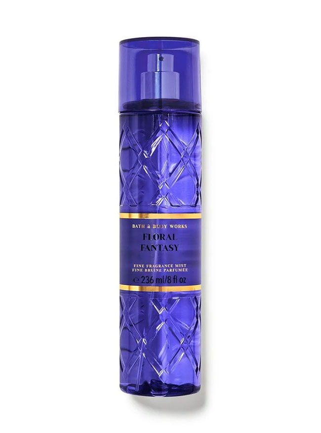 Bath & Body Works Floral Fantasy Fine Fragrance Mist 236 ml. สเปร์ยน้ำหอมที่ให้กลิ่นติดกายตลอดวัน หลับตาและรู้สึกราวกับว่าถูกพาไปสู่ความฝันที่ยิ่งใหญ่ที่สุดของคุณโอบรับความเงียบสงบและความสงบสุขของสวนดอกไม้ลับของคุณเอง ด้วยกลิ่นของพีชออสมานทัส ดอกมะลิ 