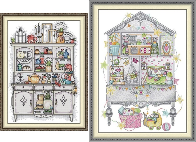 Cabinet and mouse family (ไม่พิมพ์/พิมพ์ลาย)