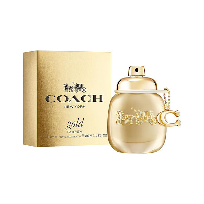 Coach New York Gold Parfum Natural Spray 30 ml. น้ำหอมผู้หญิงกลิ่นใหม่ 2025 โทนกลิ่น Oriental Floral หอมหรูดูแพงสมชื่อ หอมละมุนสุด ๆ ติดทนทั้งวัน ฉีดตอนเช้า หอมถึงค่ำ 