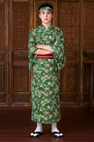 ++พร้อมส่ง++ชุดกิโมโนชายญี่ปุ่น ชุดซามูไรญี่ปุ่น ชุดยูกาตะผู้ชาย ชุดฮากามะ ชุดเคนโด้