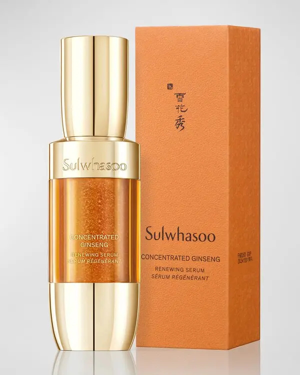 Sulwhasoo Concentrated Ginseng Renewing Serum50ml. เซรั่มโสมระดับตำนานจากเกาหลี ที่ครองใจสายสกินแคร์ทั่วโลก เซรั่มลดเลือนริ้วรอยแห่งวัยที่มาพร้อม GINSENOMICS 100,000 แคปซูล ปรับปรุงใหม่ให้ซึบซาบได้ดียิ่งขึ้น พร้อมผลลัพธ์ในการเพิ่มประสิทธิภาพความยืดหยุ่นขึ