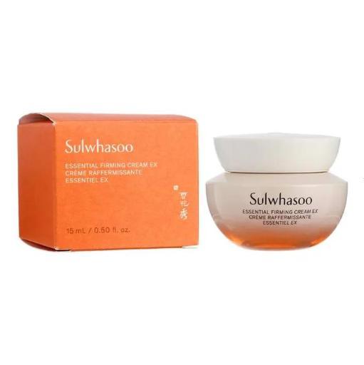 Sulwhasoo New Essential Firming Cream EX ขนาดทดลอง 15 ml. ครีมบำรุงผิวที่พัฒนาสูตรใหม่เพื่อประสิทธิภาพที่ดียิ่งขึ้น เอสเซนเชียล เฟิร์มมิ่ง ครีม อีเอ็กซ์ เติมความชุ่มชื้นอย่างล้ำลึกเสริมความยืดหยุ่นผิวเพื่อผิวที่ดูอ่อนเยาว์และกระชับขึ้นอย่างเห็นได้ชัด