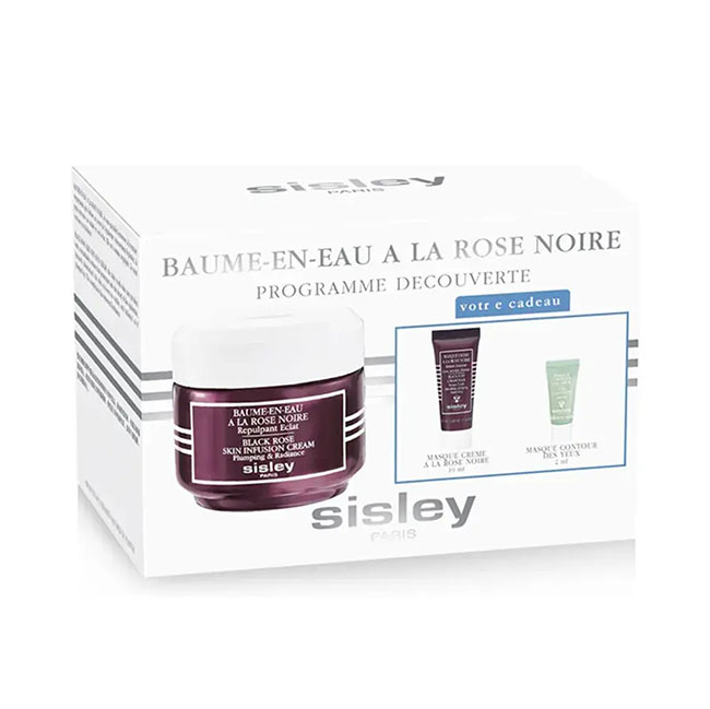 Sisley Black Rose Skin Infusion Cream Discovery Program ชุดผลิตภัณฑ์โปรแกรมดูแลผิวของ Sisley ปรนนิบัติผิวของคุณให้ดีที่สุด และเผยให้เห็นความเปล่งปลั่งและอ่อนเยาว์ ซึ่งเป็น 3 ผลิตภัณฑ์ที่ออกแบบมาเพื่อฟื้นฟูและเปล่งประกายผิวของคุณ
