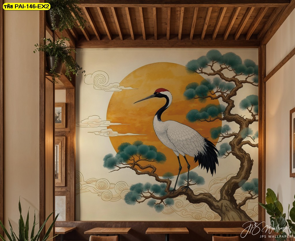 วอลเปเปอร์สั่งพิมพ์ลายญี่ปุ่น เติมเสน่ห์ให้ห้องอบอุ่น