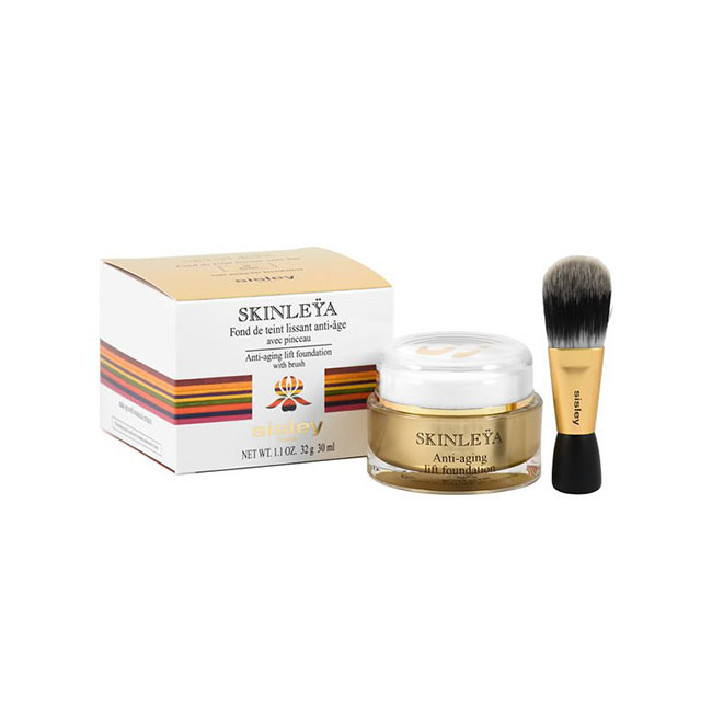 Sisley Skinleya Anti-Aging Lift Foundation with Brush 30 ml. แถมแปรง รองพื้นตัวท็อปผสมสารบำรุงผิวลดเลือนริ้วรอย พร้อมปกปิดอย่างเนียนใส เลือกสีได้ตามสีผิวของคุณ