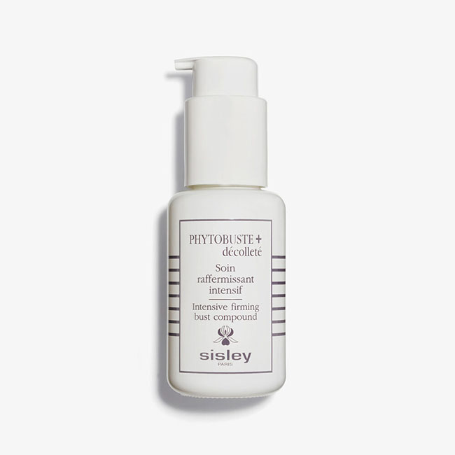 Sisley Phytobuste + Decollete Intensive Firming Bust Compound 50 ml. อิมัลชั่นยกกระชับอกที่หย่อนคล้อย ให้เด้งเฟิร์มขึ้นเพียงใช้ครั้งแรก รู้สึกได้ทันทีถึงความชุ่มชื่น นวลผิวบริเวณทรวงอกและเนินอกดูเรียบเนียน ทรวงอกดูได้รูปและรู้สึกกระชับ เมื่อใช้อย่างต่อเนื