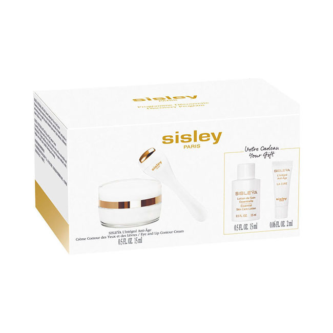 Sisley Sisleya L'Integral Anti-Age Eye and Lip Contour Cream Discovery Set Limited Edition with Massage Tool ชุดผลิตภัณฑ์บำรุงผิวรอบดวงตาออกแบบเพื่อรับมือกับปัญหาสัญญาณแห่งวัยบำรุงรอบดวงตาและริมฝีปากพร้อมอุปกรณ์นวด พร้อมด้วยผลิตภัณฑ์ฟื้นบำรุงผิวหน้าข