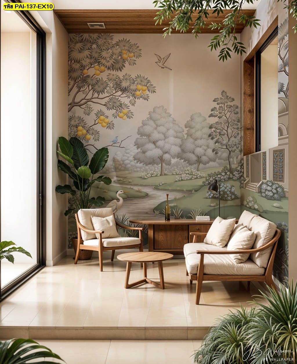 วอลเปเปอร์สวนป่า ถ่ายทอดความสงบและความร่มรื่นในทุกมุมห้อง