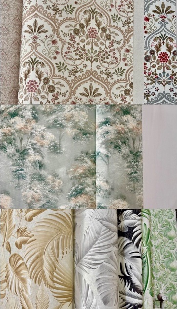 WALLใบไม้ ม้วนใหญ่ 15ตรม. ยาว 15.6ม. กว้าง 1.06มep