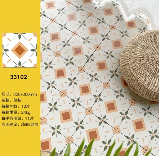 กระเบื้องลาย vintage ขนาด 30*30 ซม.