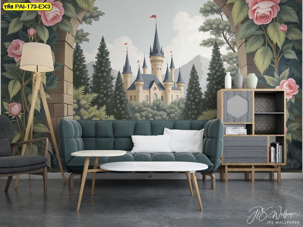 วอลเปเปอร์ซุ้มดอกกุหลาบเปิดมุมมองสู่ปราสาทกลางป่า ถ่ายทอดความงดงามเหนือกาลเวลาในสไตล์ยุโรปคลาสสิก วอลเปเปอร์ซุ้มดอกกุหลาบเปิดมุมมองสู่ปราสาทกลางป่า ถ่ายทอดความงดงามเหนือกาลเวลาในสไตล์ยุโรปคลาสสิก