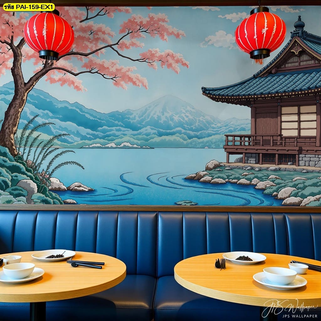 วอลเปเปอร์ศาลาญี่ปุ่นริมทะเลสาบ ฟ้าใสกับซากุระชมพู ถ่ายทอดความสงบและสมดุลแบบญี่ปุ่นแท้ วอลเปเปอร์ศาลาญี่ปุ่นริมทะเลสาบ ฟ้าใสกับซากุระชมพู ถ่ายทอดความสงบและสมดุลแบบญี่ปุ่นแท้