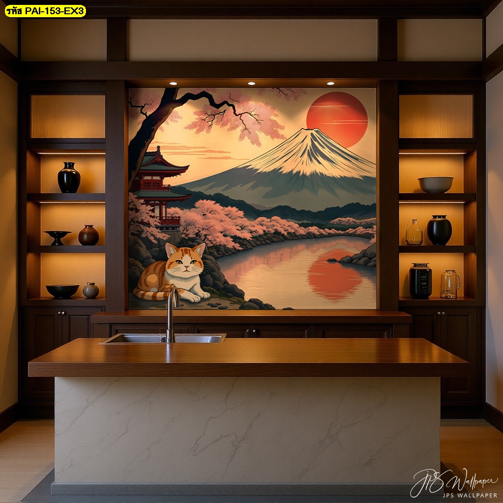 แมวส้มริมแม่น้ำใต้แสงอาทิตย์ยามเย็น ถ่ายทอดความอบอุ่นของญี่ปุ่นผ่านภาพที่สงบและอ่อนโยน