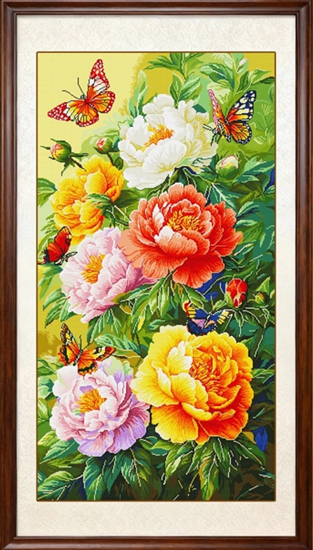 Peony blooming (พิมพ์ลาย)