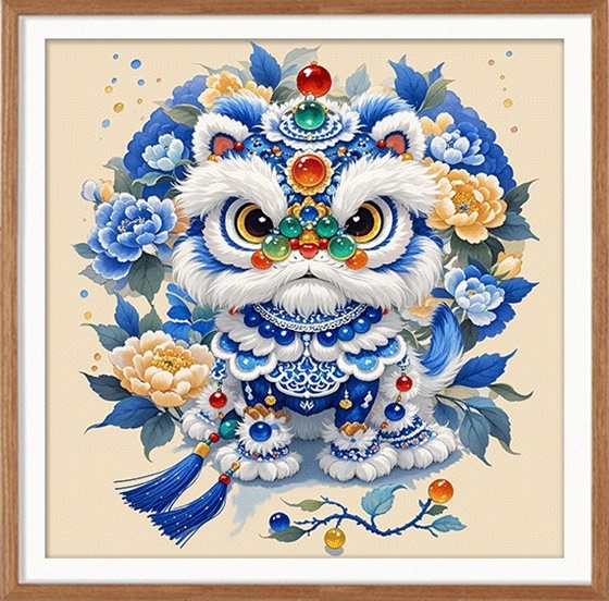 Lion dance (พิมพ์ลาย)