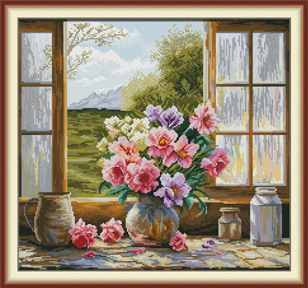 Windowsill vase (ไม่พิมพ์/พิมพ์ลาย)