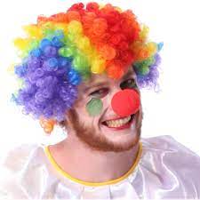 ++พร้อมส่ง++เซ็ทวิก+จมูกตัวตลก วิกโบโซ่สีรุ้งตัวตลก วิกตัวตลก