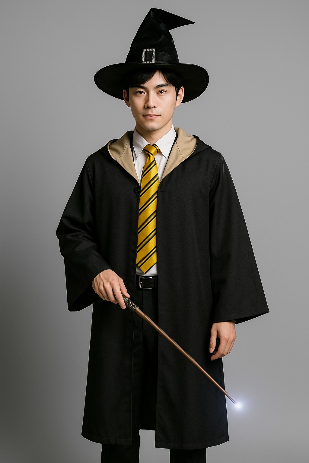 ++พร้อมส่ง++เซ็ทพรีเมียมผู้ใหญ่4ชิ้นไม้ไฟ บ้านฮัฟเฟิลพัพ สีเหลือง