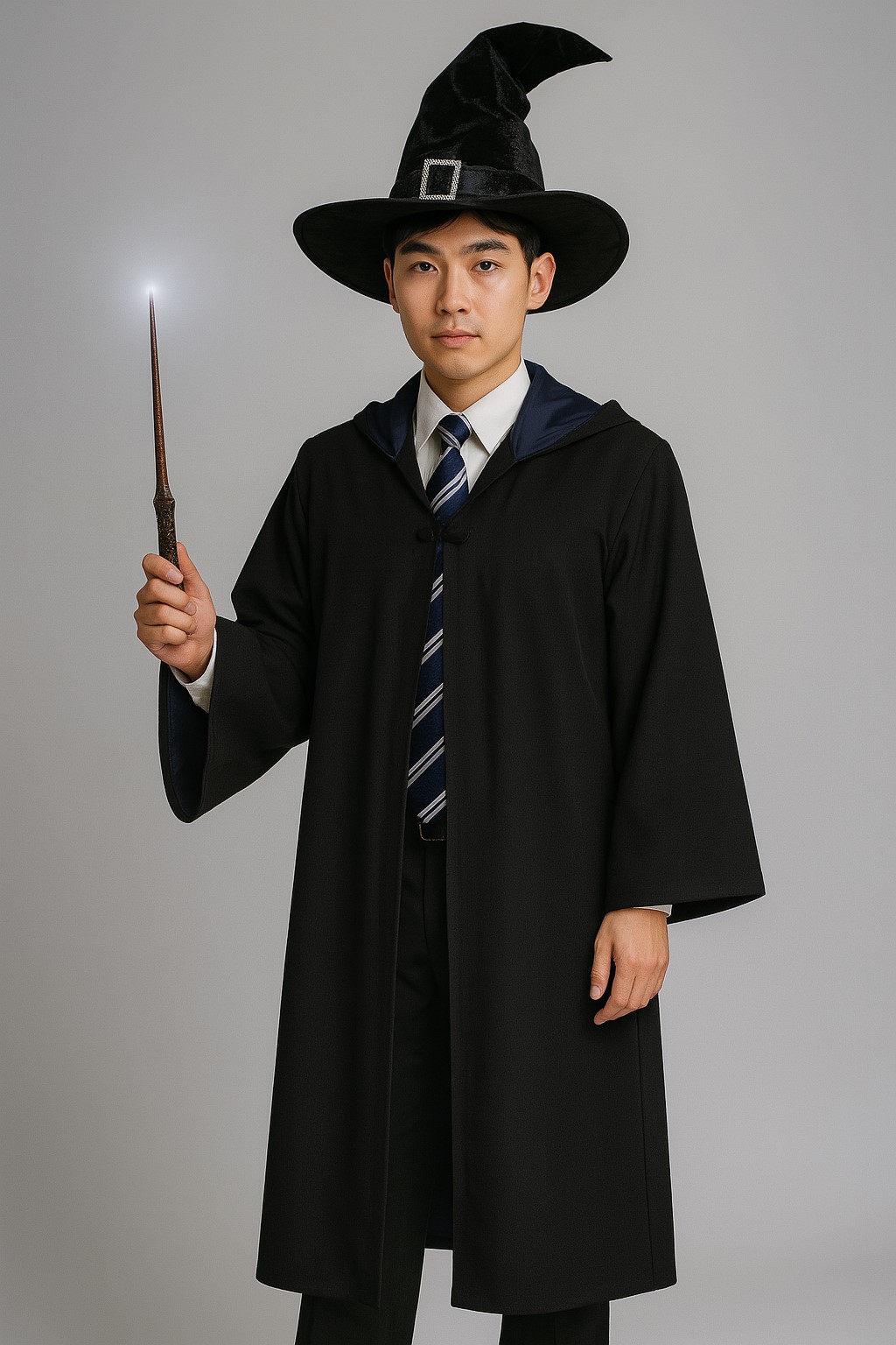 ++พร้อมส่ง++เซ็ทพรีเมียมผู้ใหญ่4ชิ้นไม้ไฟ บ้านเรเวนคลอ สีน้ำเงิน