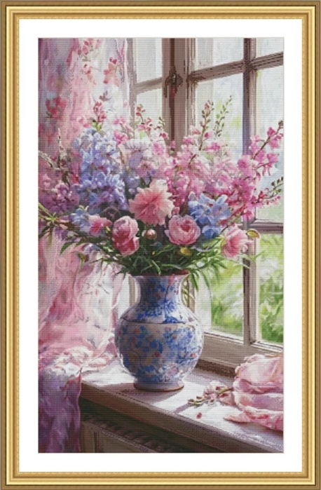 Pink vase (พิมพ์ลาย)