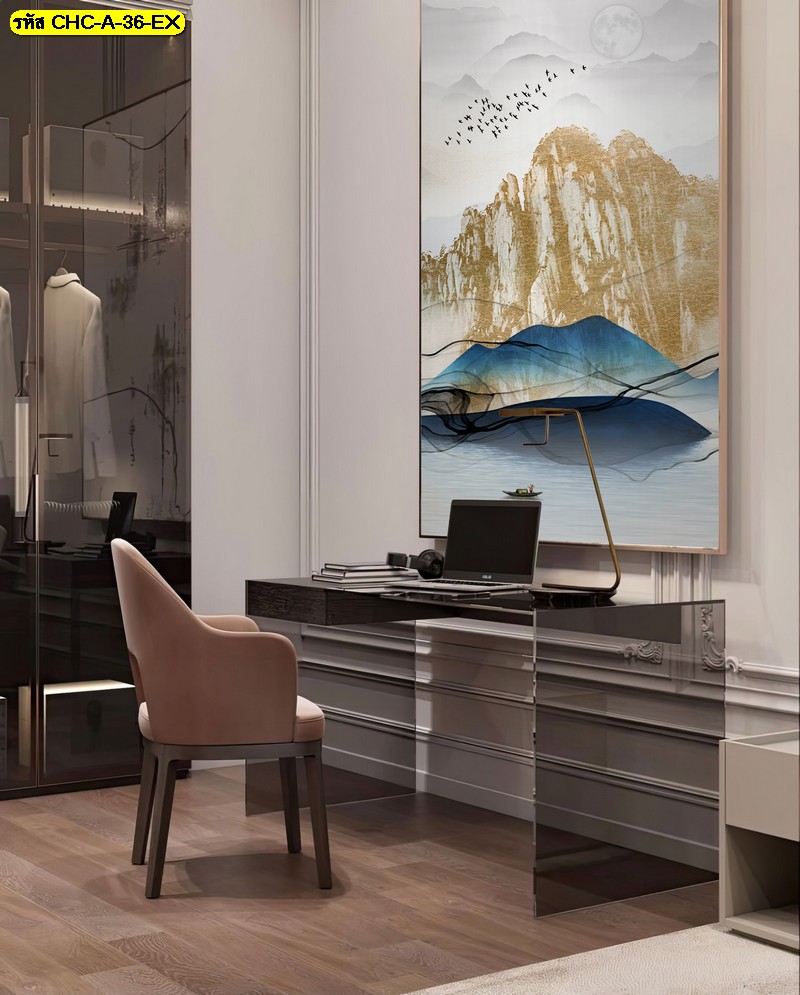 สร้างแรงบันดาลใจด้วย วอลเปเปอร์ ภูเขาทองตัดน้ำเงิน ศิลปะแนวตั้งที่สื่อถึงปัญญาและความสำเร็จ