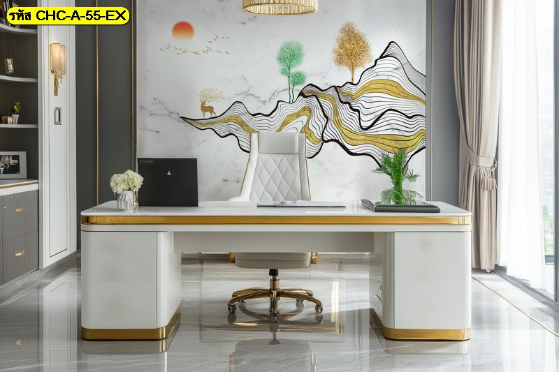 ดีไซน์ที่สะท้อนความสำเร็จ วอลเปเปอร์ ลายเส้นกราฟิกภูเขาทอง ทันสมัยและดูแพงในทุกมุมมอง