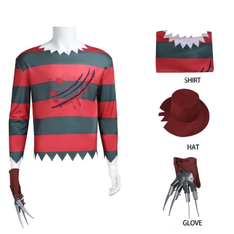 ++พร้อมส่ง++เซ็ทเสื้อเฟรดดี้ ครูเกอร์ Freddy Krueger เซ็ทชุดเฟรดดี้