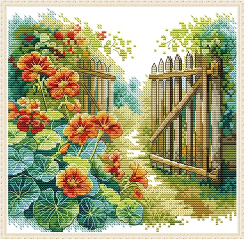 Flower fence (ไม่พิมพ์/พิมพ์ลาย)