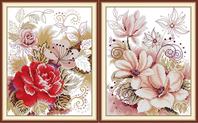 Vintage flower (ไม่พิมพ์/พิมพ์ลาย)