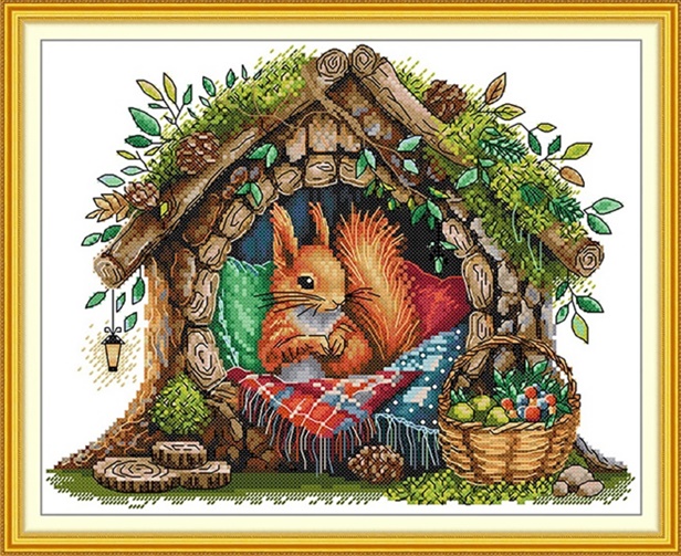 Squirrel's home (ไม่พิมพ์/พิมพ์ลาย)