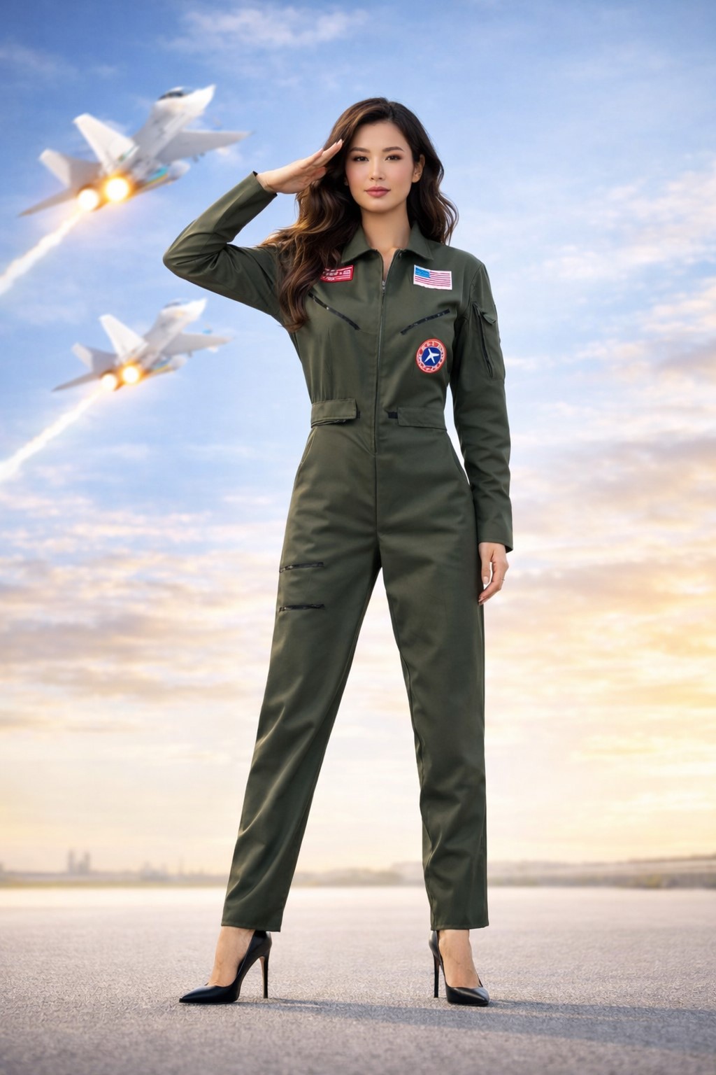 ++พร้อมส่ง++(ชุดผู้หญิง)ชุดแฟนซีนักบิน/ชุดสจ๊วต/กัปตัน สุดเทห์ 