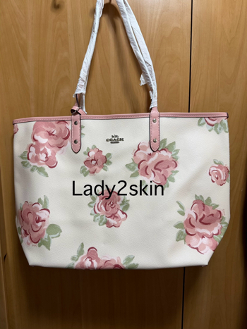 Reversible Tote Bag #ดอกชมพู