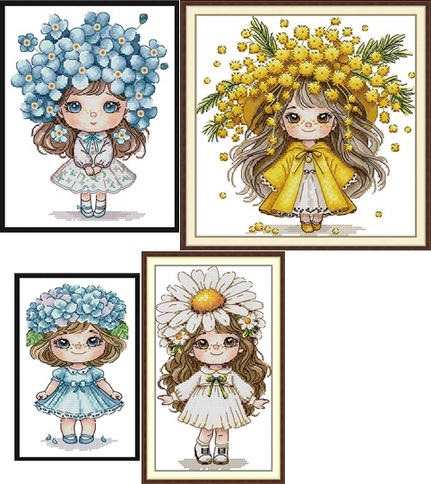 Flower girl (ชุด 4 ชิ้น)(พิมพ์ลาย)