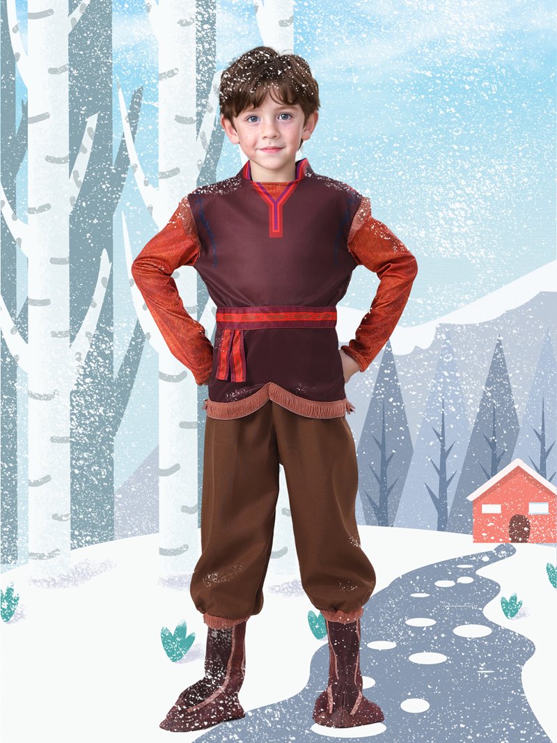 7C273 ชุดเด็ก ชุดคริสตอฟฟ์ คริสตอฟ บียอร์กแมน เอลซ่า โฟรเซ่น Kristoff Bjorgman Frozen Elsa Disney Costume